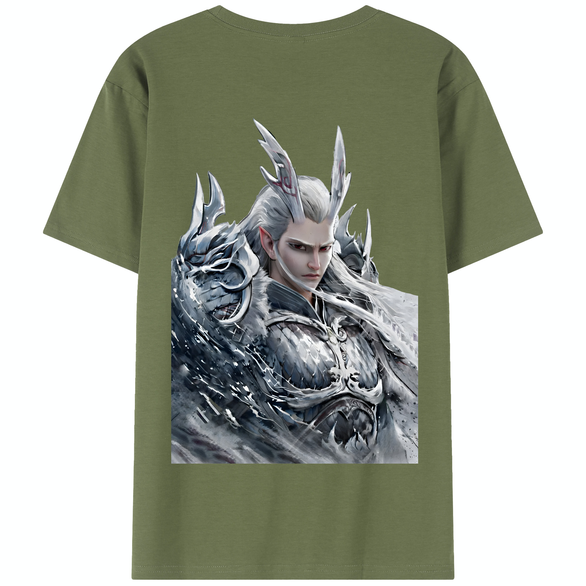 （画像用） Ne Zha 2 ナタ 魔童の大暴れ 綿100％半袖Tシャツ（背面プリント）